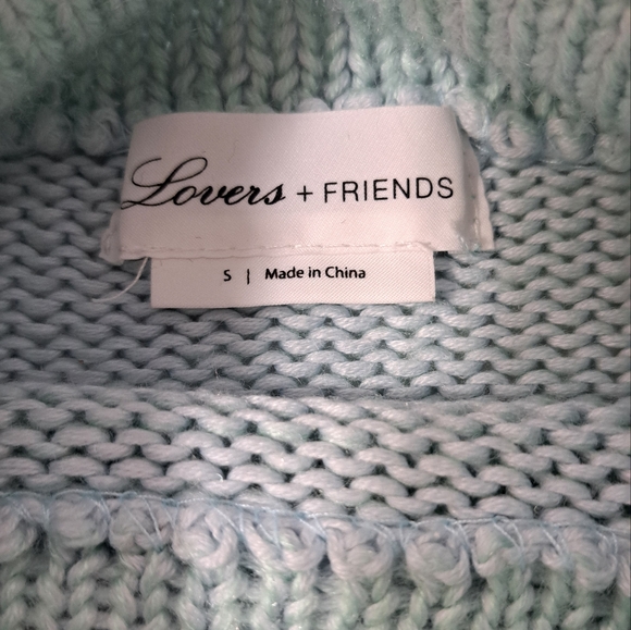 Lovers + Friends Light Blue Vanish Mock Neck Sweater Size Small - Picture 10 of 12
